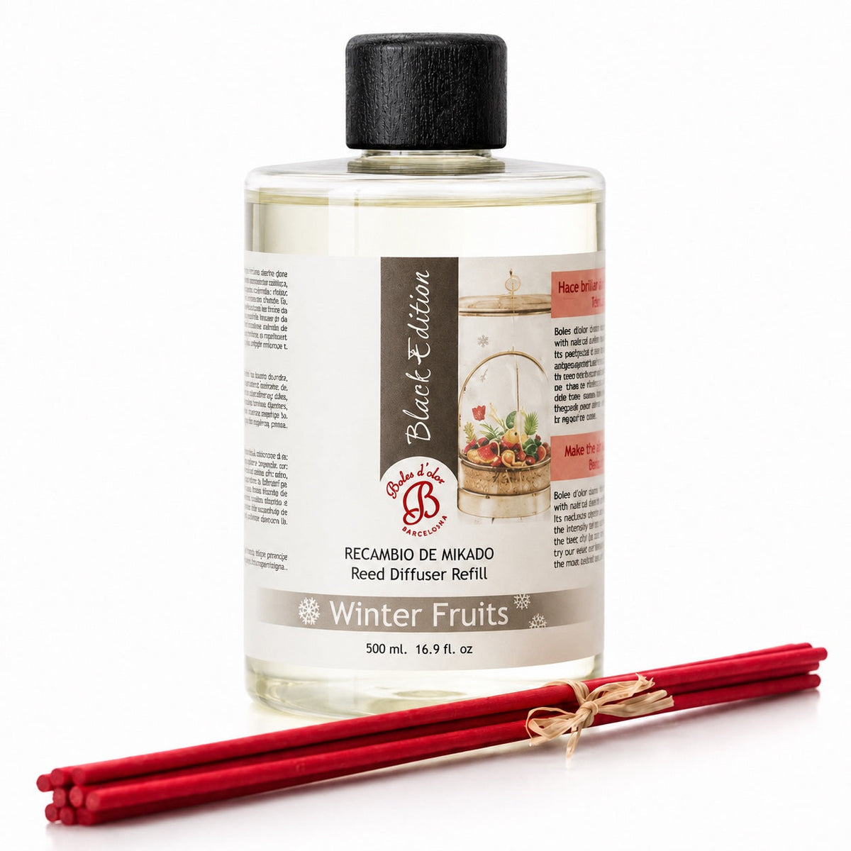 Winter Fruits Recambio Mikado Black Edition 500 ml | Boles d'olor | Muebles Elbume