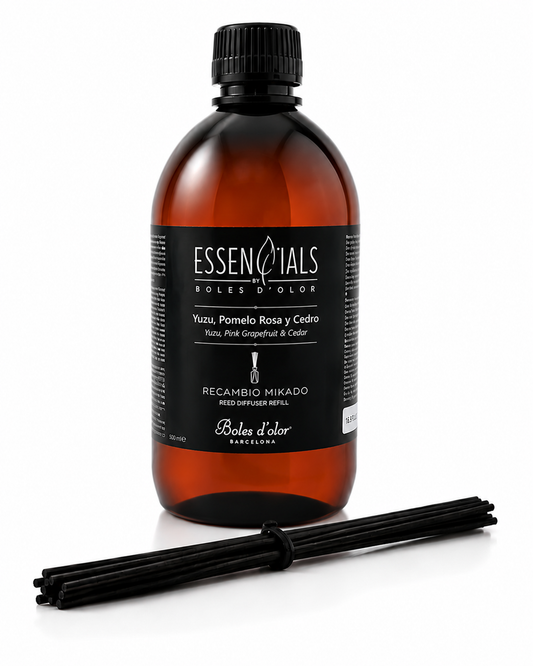 Yuzu, Pomelo Rosa y Cedro Recambio Mikado Essencials 500 ml | Boles d'olor | Muebles Elbume